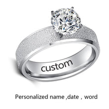 Load image into Gallery viewer, Stainless Stone Engagement Rings
