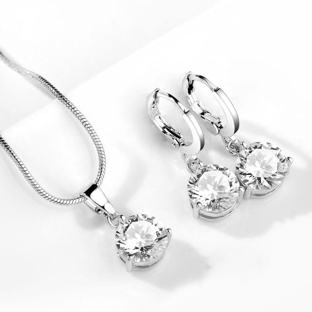 Round Zircon Cubic Necklace