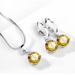 Round Zircon Cubic Necklace