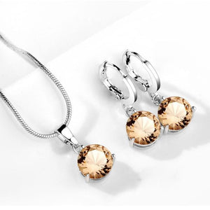 Round Zircon Cubic Necklace