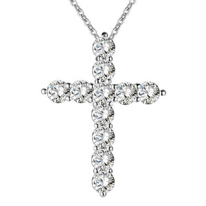 Christmas Cross  stone Necklace