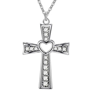 Christmas Cross  stone Necklace