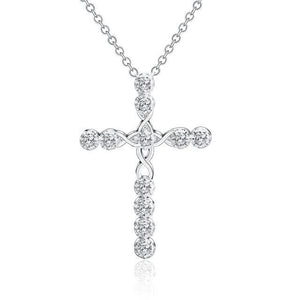 Christmas Cross  stone Necklace