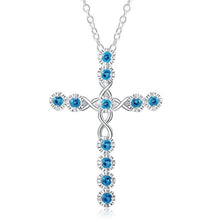 Load image into Gallery viewer, Christmas Cross  stone Necklace
