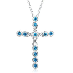 Christmas Cross  stone Necklace