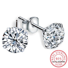 Load image into Gallery viewer, Crystal Silver Stud Wedding Earrings
