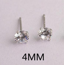 Load image into Gallery viewer, Crystal Silver Stud Wedding Earrings
