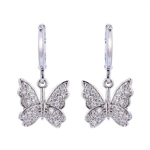 Butterfly Gold  Hoop Luxury  Earrings