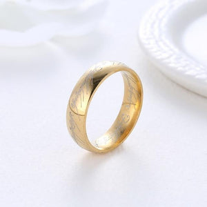 Gold Color Hobbit Gift Midi Ring