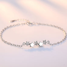 Load image into Gallery viewer, Silver Color Beads Stars Charm Bracelet
